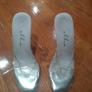 Ellie Clear 5" heels size 8